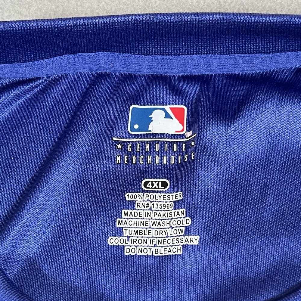 Chicago Cubs T Shirt Jersey Men's Size 4XL Blue MLB Genuine Baseball Sports - Picture 5 of 8